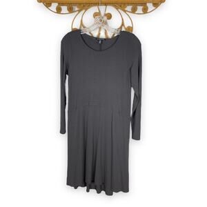 Eileen Fisher gray long sleeve dress PS